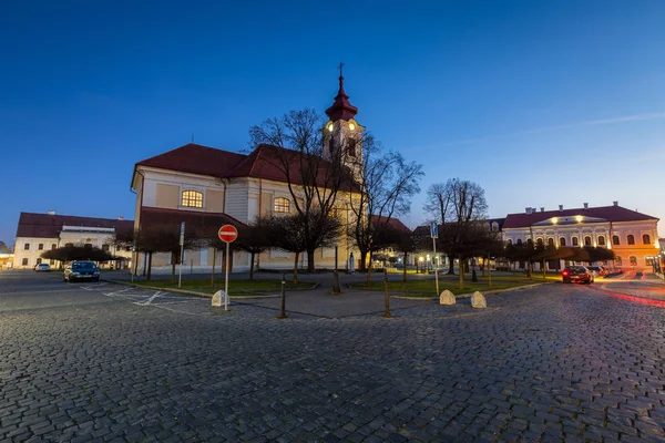 Rimavska Sobota Σλοβακία Μαρτίου 2019 Κλασική Ρωμαιοκαθολική Εκκλησία Στην Πόλη — Φωτογραφία Αρχείου