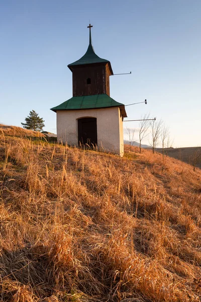 Campanile Storico Villaggio Della Regione Turiec Slovacchia — Foto Stock