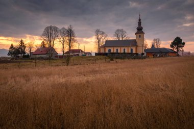 Slovakya 'nın Turiec bölgesinde bir köydeki kilise