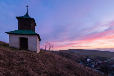 Slovakya 'nın Turiec bölgesinde tarihi çan kulesi