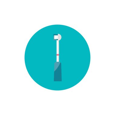 Avtomatic Diş Temizleme fırçası düz kutsal kişilerin resmi üstünde yeşil daire backgr