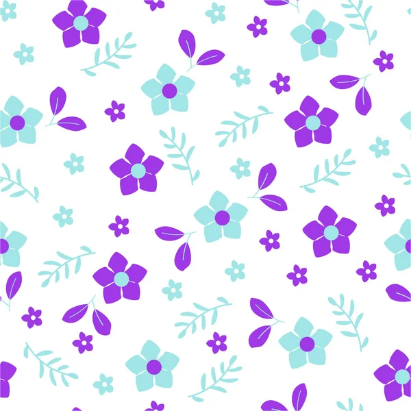 Ilustración vectorial. Fondo de flores. Pintura verde y púrpura — Vector de stock