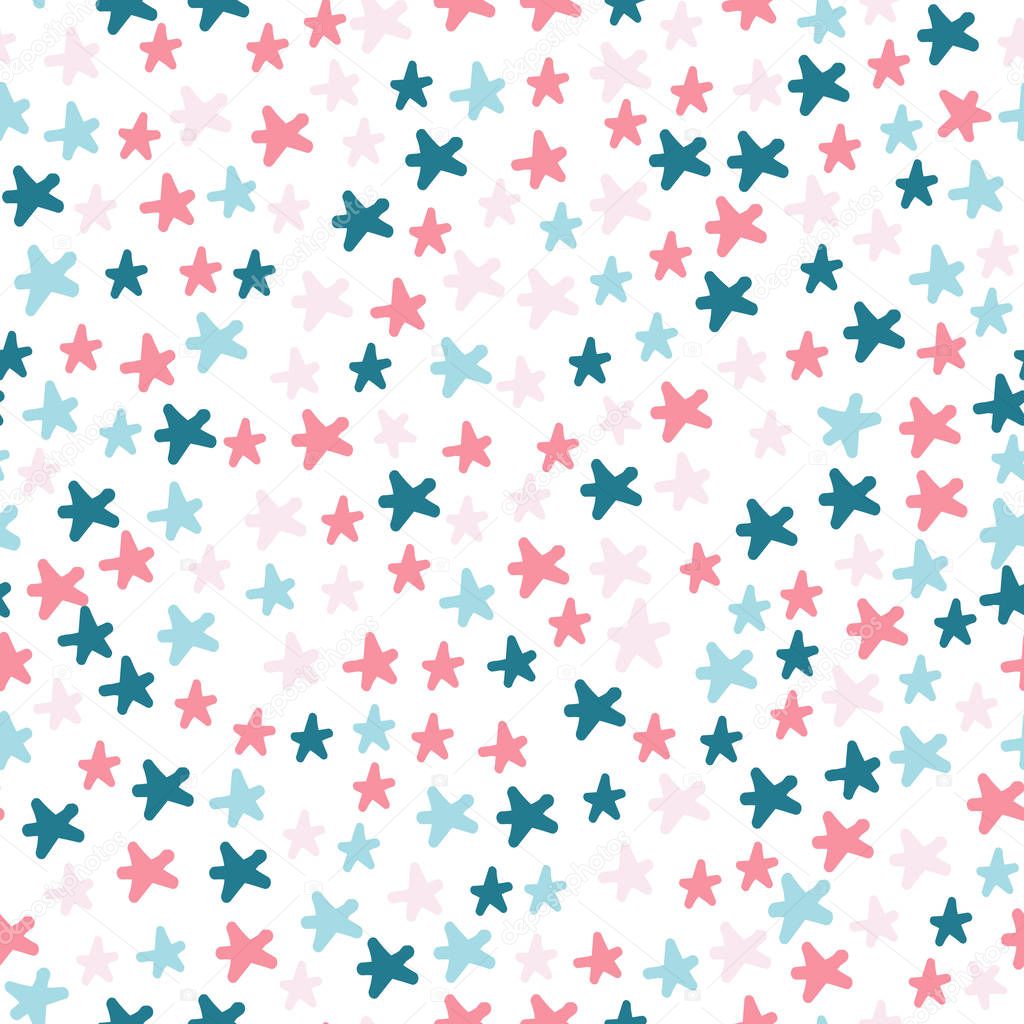 Vector Illustration. Stars cartoon pattern