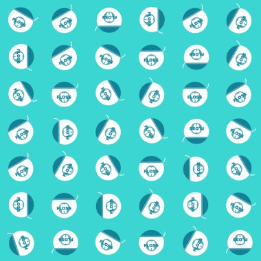 Diş Hekimliği ve Ortodonti için vektör çizim. Diş ipi