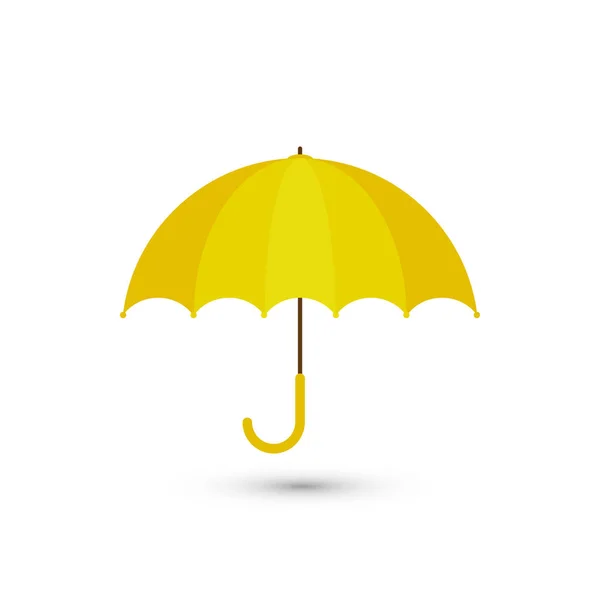 Illustration vectorielle. Parapluie jaune icône. Parapluie jaune isola — Image vectorielle