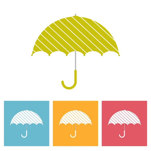 Illustration vectorielle. Ensemble de parasols. Parapluie isolé sur whit — Image vectorielle
