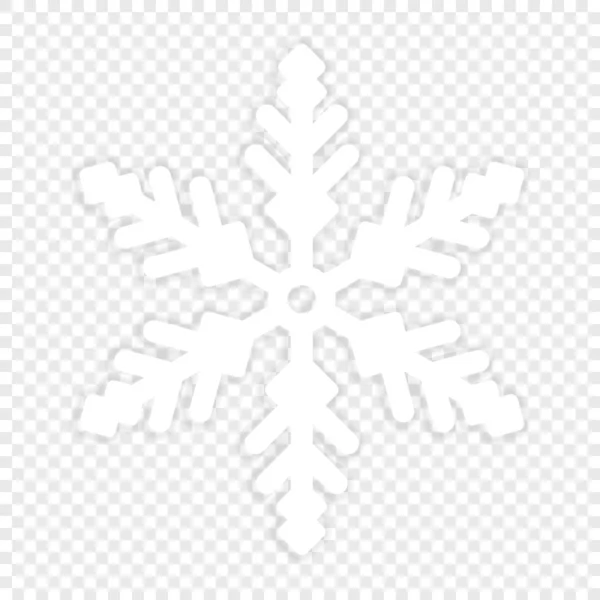 Απομονωμένη νιφάδα χιονιού χειμώνα. Στοιχείο — Διανυσματικό Αρχείο