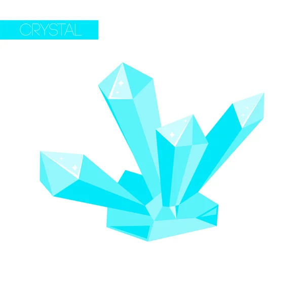 Isolated crystal, gem ice icon — Stock Vector