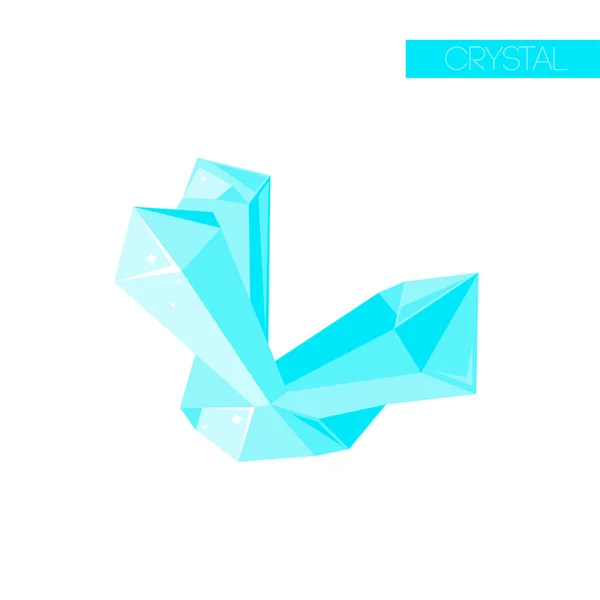 Isolated crystal, gem ice icon — ストックベクタ