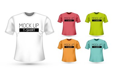 İzole edilmiş beyaz, siyah tişört modeli.