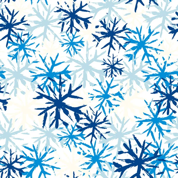 Безшовний візерунок зі сніжинками — стоковий вектор