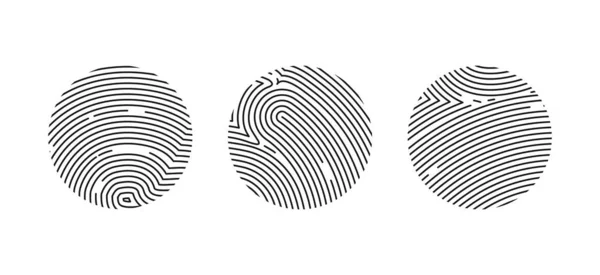 Set of fingerprint or thumbprint vector — Stock Vector