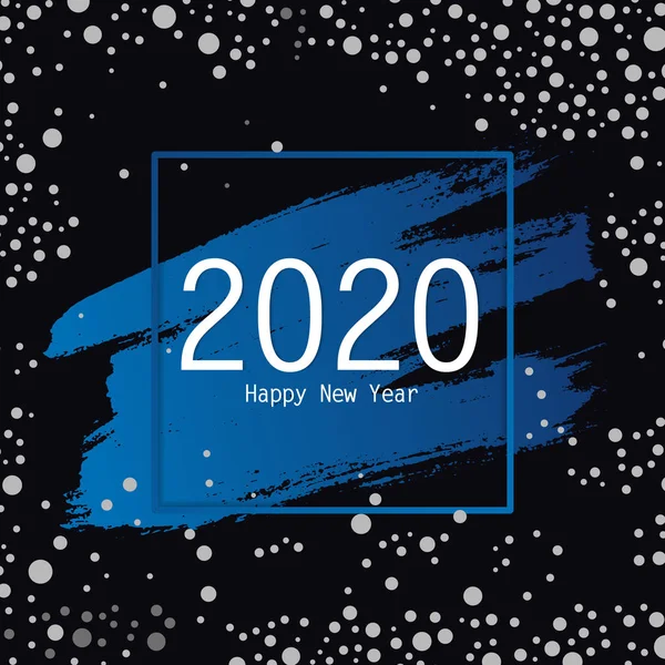 Mall för gott nytt år 2020 — Stock vektor