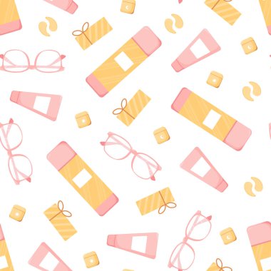 Cilt bakımı elementleri ile kusursuz desen