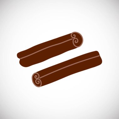 İzole edilmiş tarçın çubukları. Basit baharat rulosu.