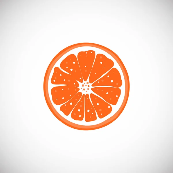 Fatia de laranja isolada. Simples — Vetor de Stock