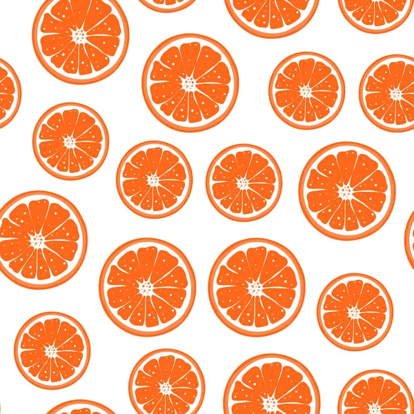 Patrón sin costura con rebanada de naranja — Archivo Imágenes Vectoriales