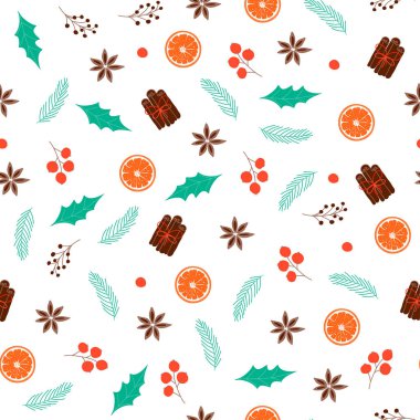 Noel elementleriyle kusursuz desen
