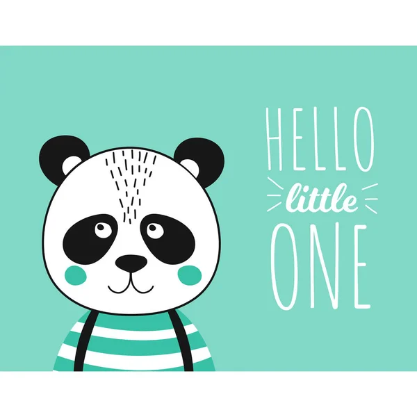 Template poster with cute panda — 스톡 벡터