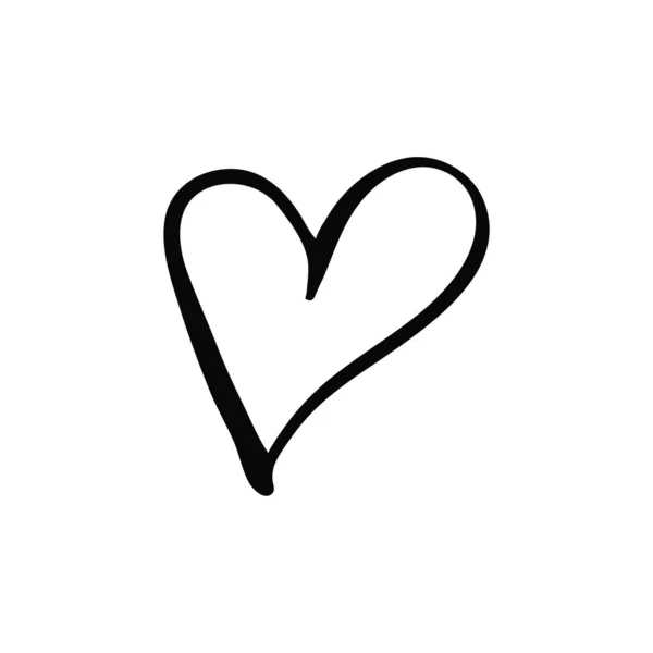 Hand drawn isolated heart — Stock vektor