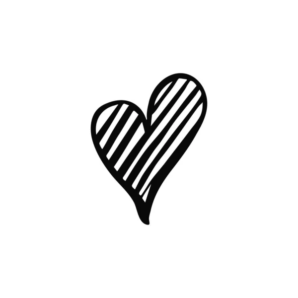 Corazón aislado dibujado a mano — Vector de stock