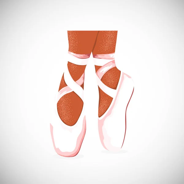 Zapatos aislados de punta de bailarina — Vector de stock