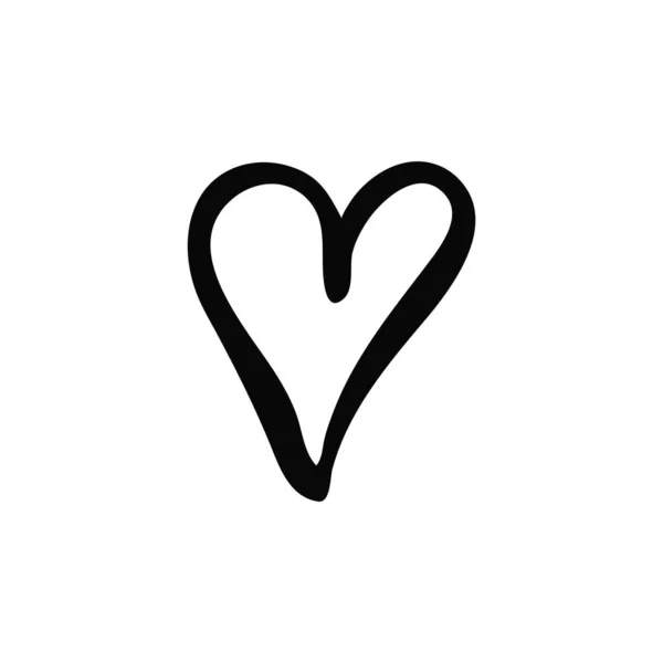 Corazón aislado dibujado a mano — Vector de stock