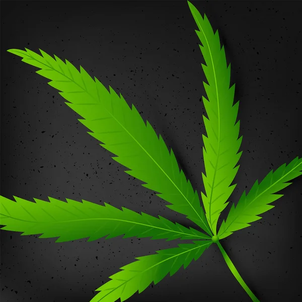 Template poster met realistische cannabis — Stockvector