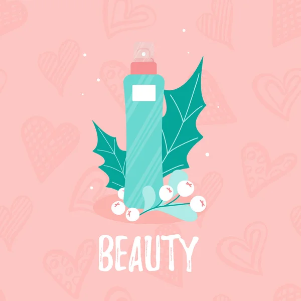 Cream with fruits and green leaf Vector Graphics