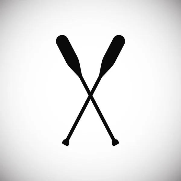 Silhouette of crossed oars or paddles boat — Stock vektor