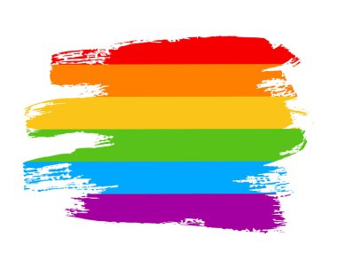 Vektör biçiminde el çizimi LGBT gurur bayrağı