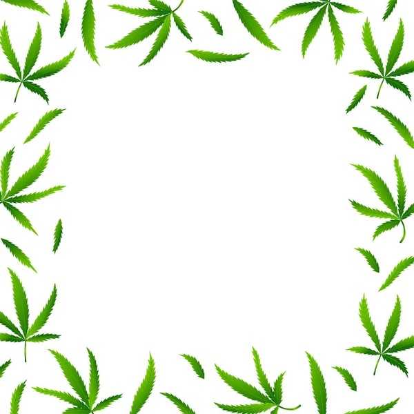 Háttér reális kannabisz — Stock Vector