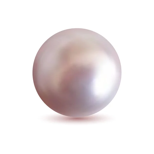Изолированный драгоценный шар. Реалистичная жемчужина — стоковый вектор
