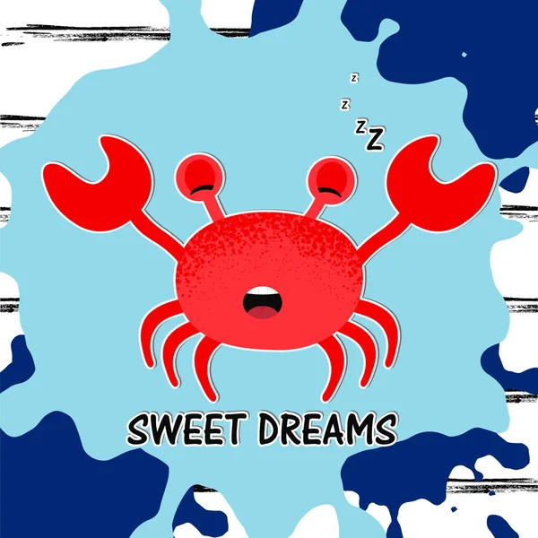 Cartoon süße Krabben Vektor Illustration — Stockvektor