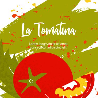 La Tomatina. Şablon posteri 
