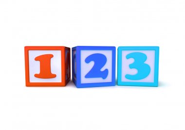 1 2 3 renkli küpleri numaraları ile