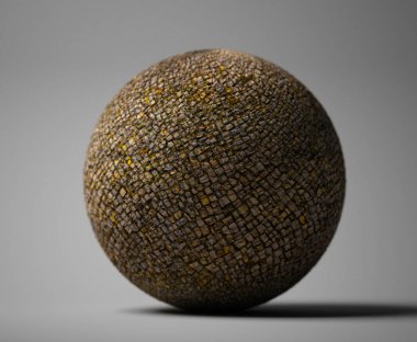 3D taş küre render