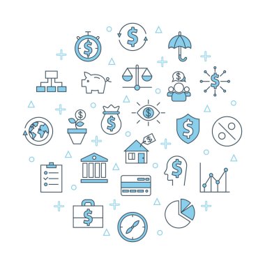 Temel RGBInvestment strateji pankartı. İş uygulamaları simgeleri, sermaye büyümesi, mevduatların güvenliği afiş finans yatırımları, para bütçe unsurları şablonu. Web sembolleri ofis dairesi