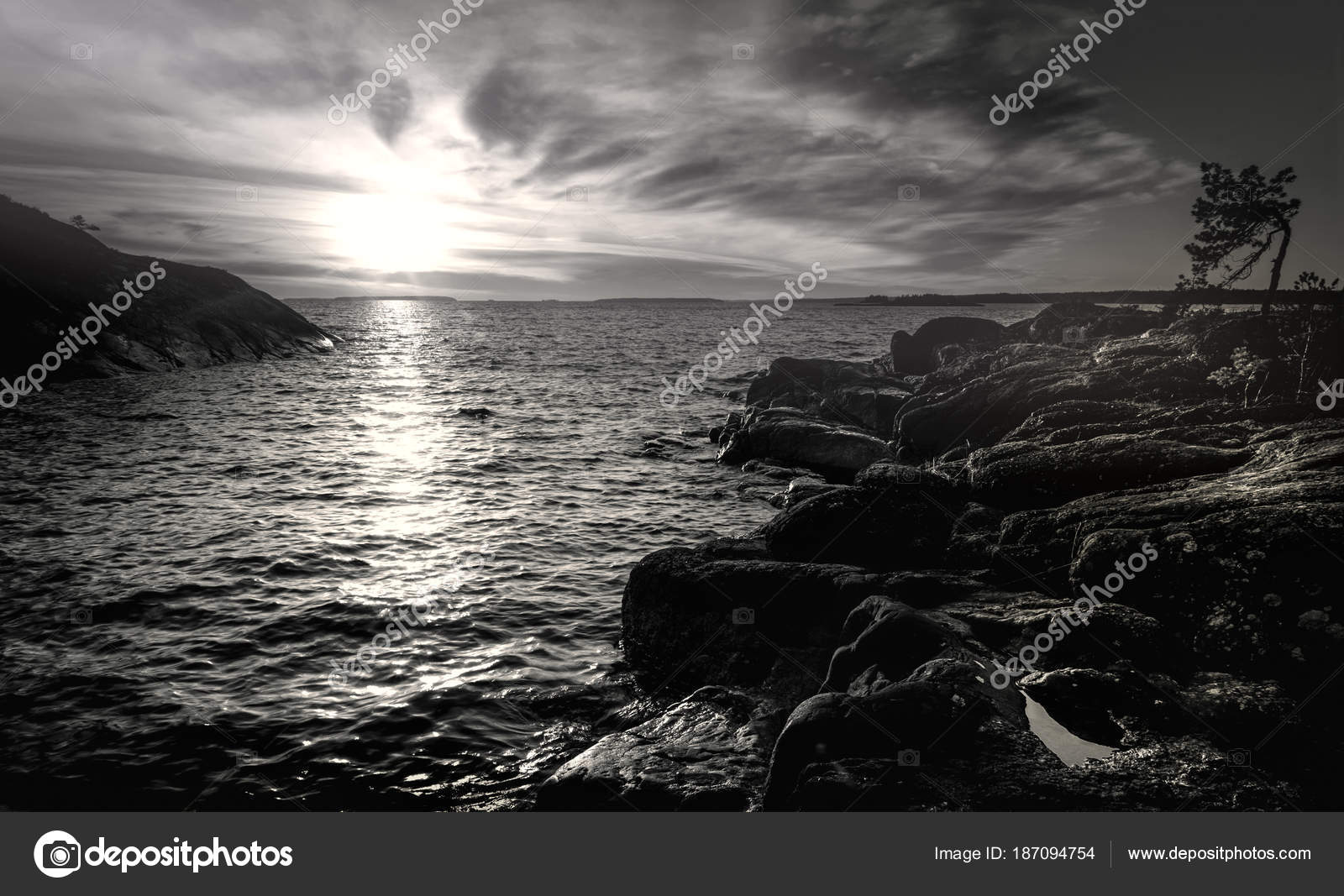 Photo Coucher De Soleil Noir Et Blanc Mgp Animation