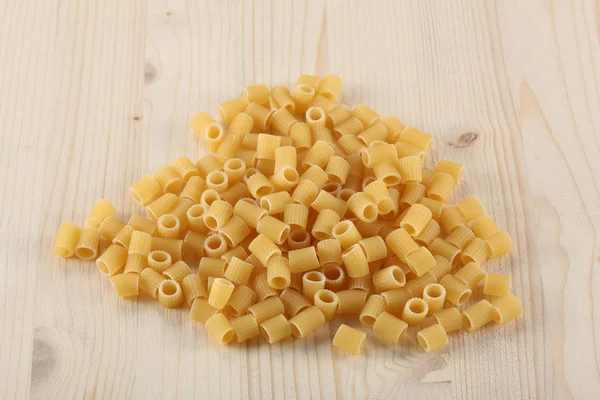 Uncooked Dry Pasta Wooden Table Space Your Text — Stock Photo, Image