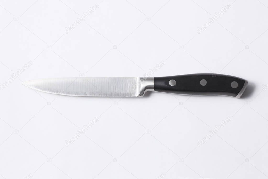 cook knife isolated on white background with copy space