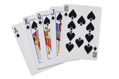 Royal flush poker kartları maça