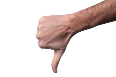 Adamın elini jest beyaz arka plan üzerinde ayrı tut moduyla yapma 