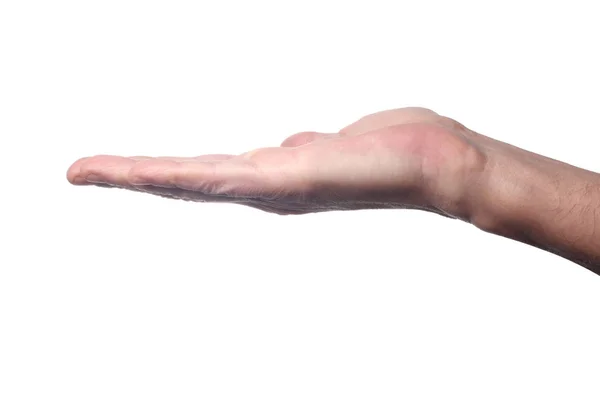 Ręka Mężczyzny Gest Izolat Białym Tle — Zdjęcie stockowe