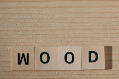 wodden bloklar ve kopya alanı ile dünya ahşap meda