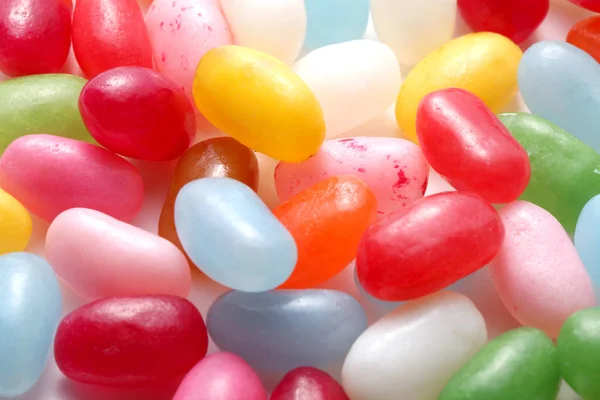 Gros Plan Sur Des Bonbons Colorés Assortis — Photo