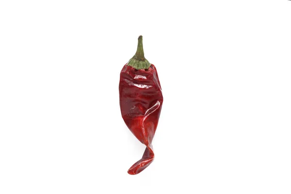 Gorąca Papryka Chili Izolowana Białym Tle — Zdjęcie stockowe