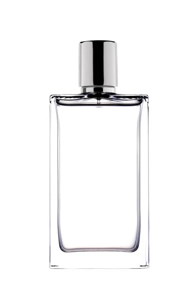 Frasco Perfume Isolado Fundo Branco Com Caminho Recorte Espaço Cópia — Fotografia de Stock