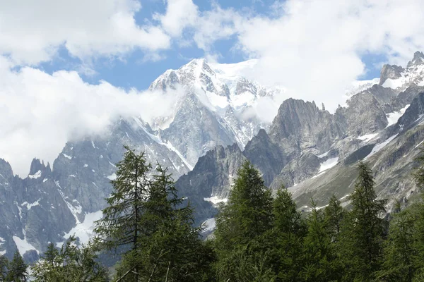 Vista Panorámica Del Lado Italiano Del Mont Blanc —  Fotos de Stock
