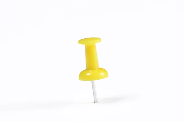 Push Pin Isolato Sfondo Bianco Con Spazio Copia Testo — Foto Stock